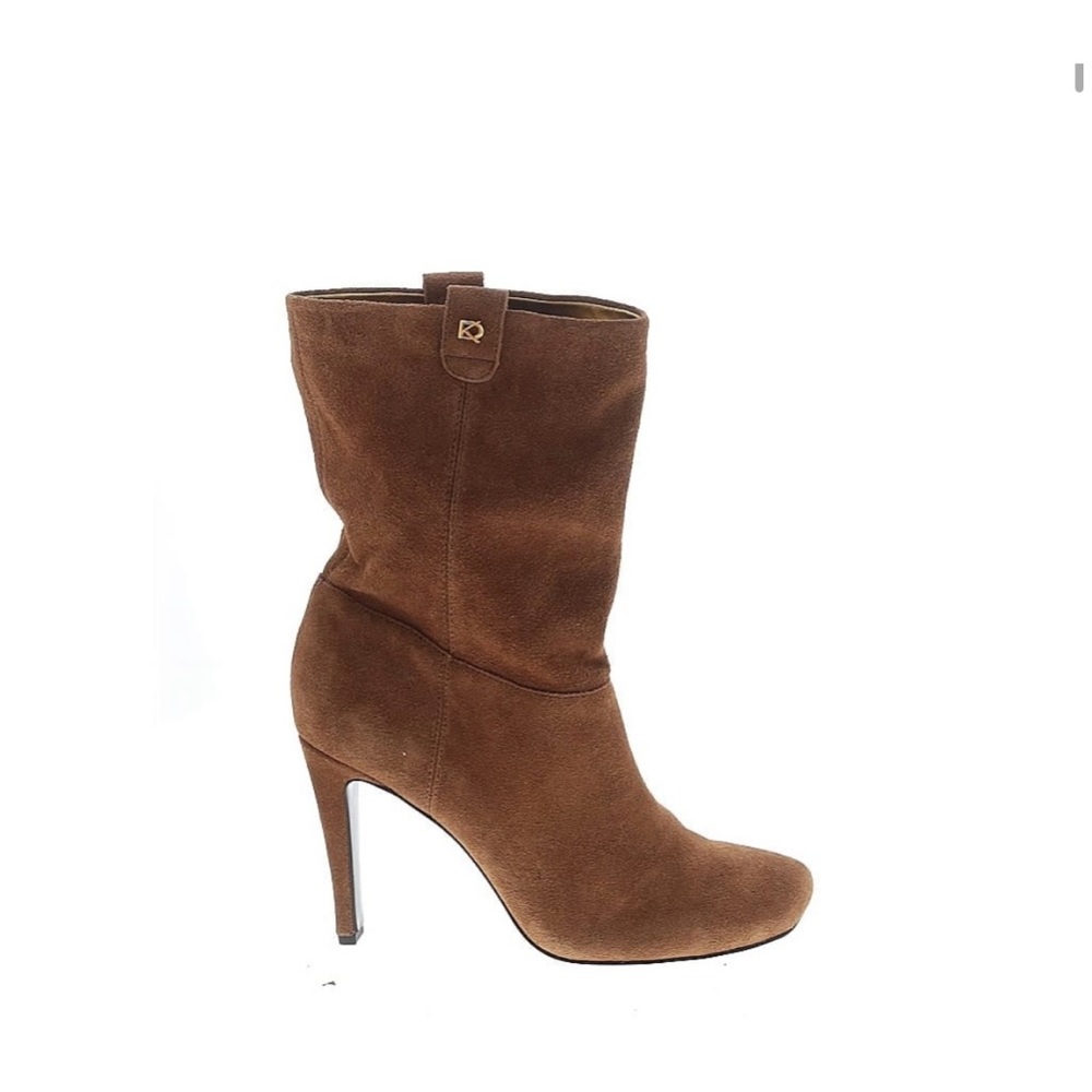 DKNY Brown Suede High Heel Boots